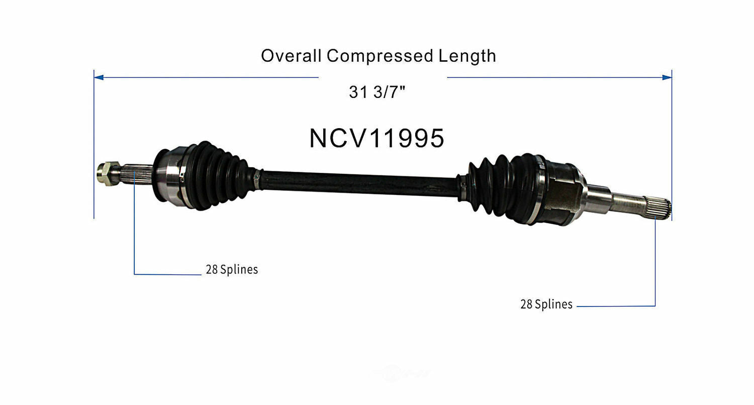 GSP North America NCV11995 CV Axle Assembly