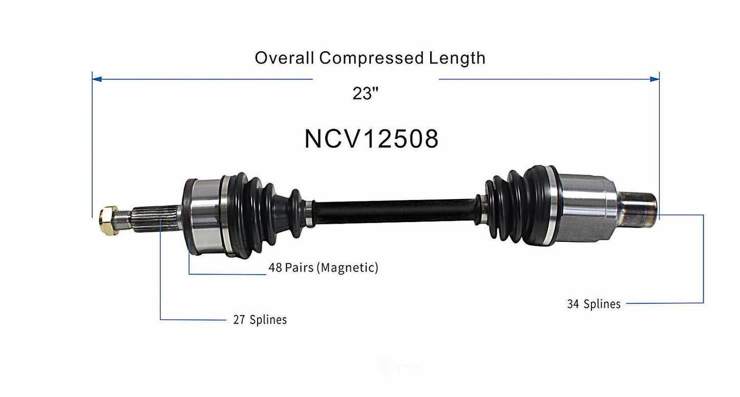GSP North America NCV12508 CV Axle Assembly
