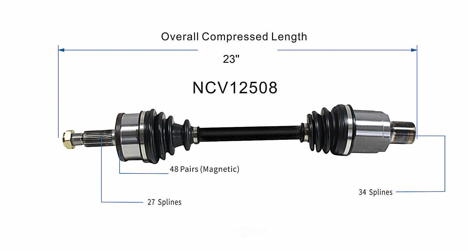 GSP North America NCV12508 CV Axle Assembly
