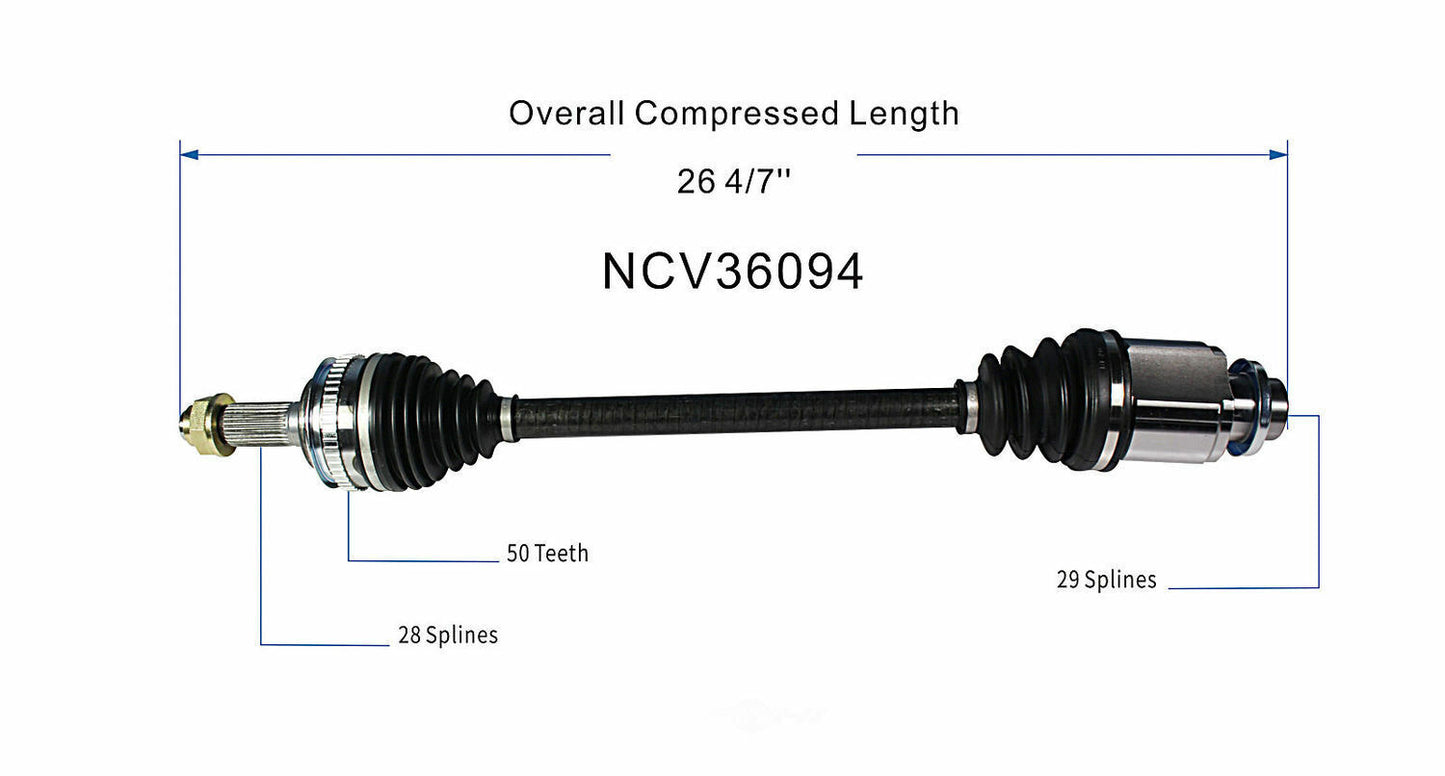 GSP North America NCV36094 CV Axle Assembly