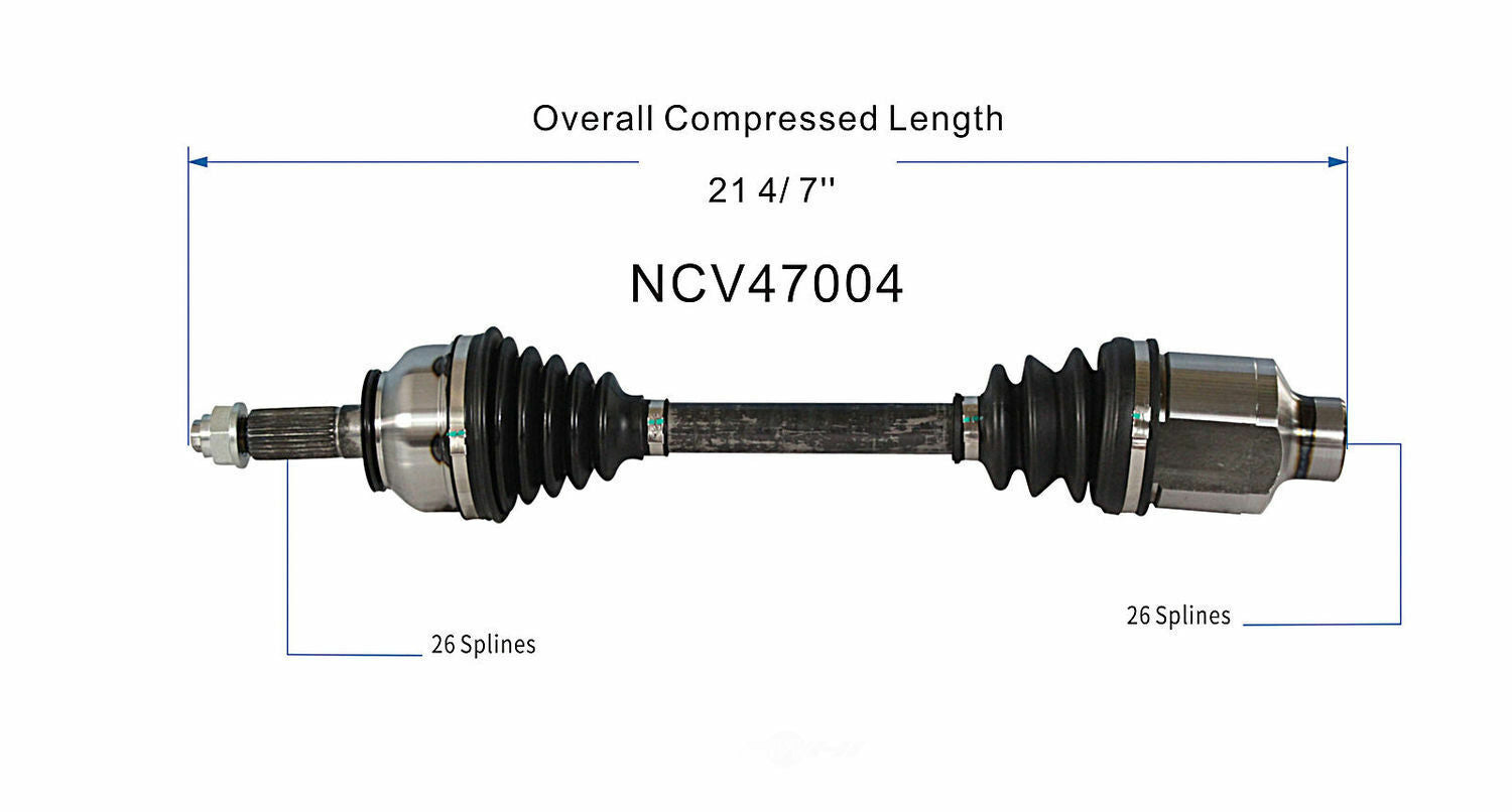 GSP North America NCV47004 CV Axle Assembly