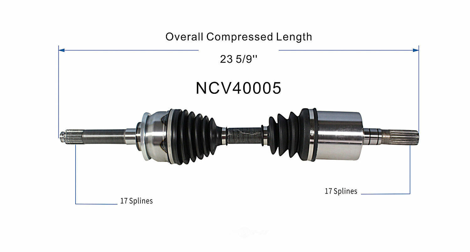 GSP North America NCV40005 CV Axle Assembly