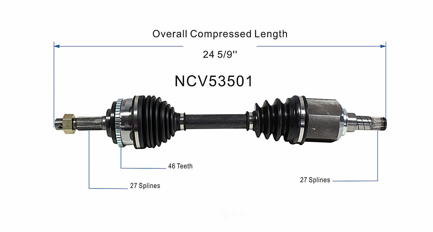 GSP North America NCV53501 CV Axle Assembly