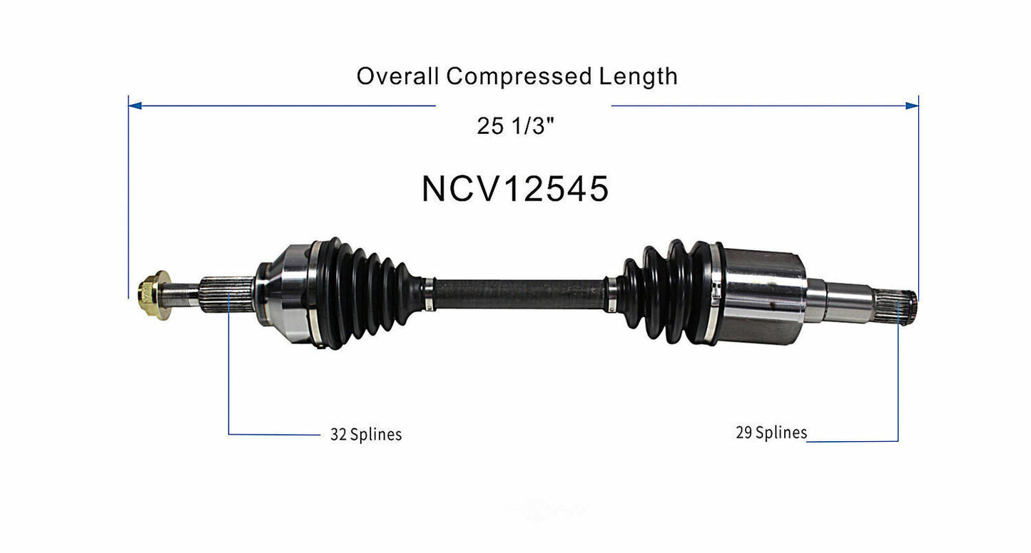 GSP North America NCV12545 CV Axle Assembly