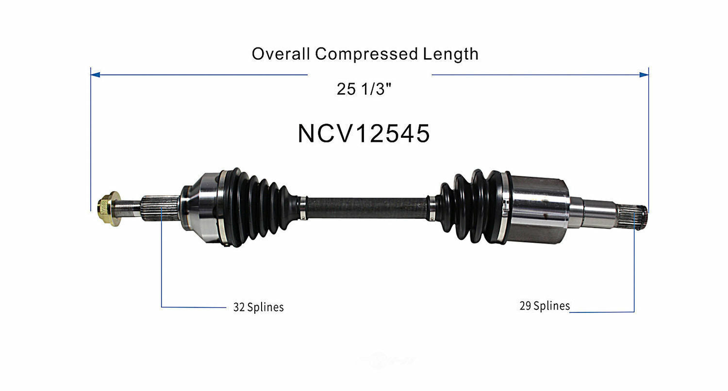 GSP North America NCV12545 CV Axle Assembly