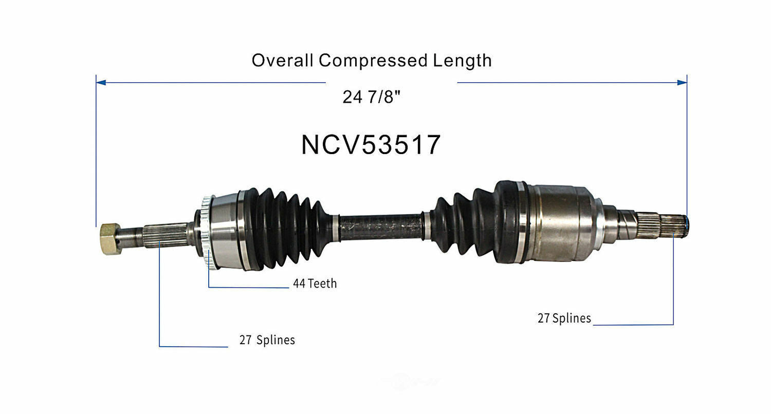 GSP North America NCV53517 CV Axle Assembly