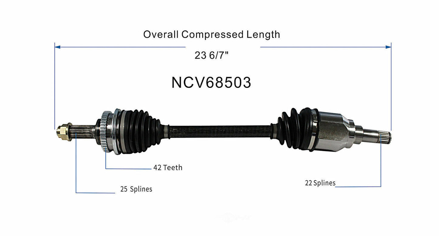 GSP North America NCV68503 CV Axle Assembly