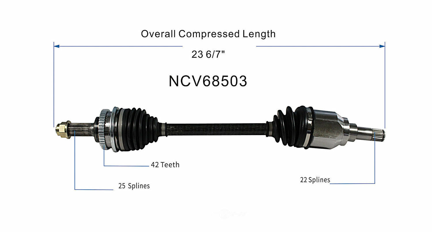 GSP North America NCV68503 CV Axle Assembly