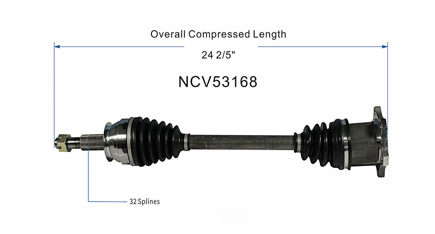 GSP North America NCV53168 CV Axle Assembly