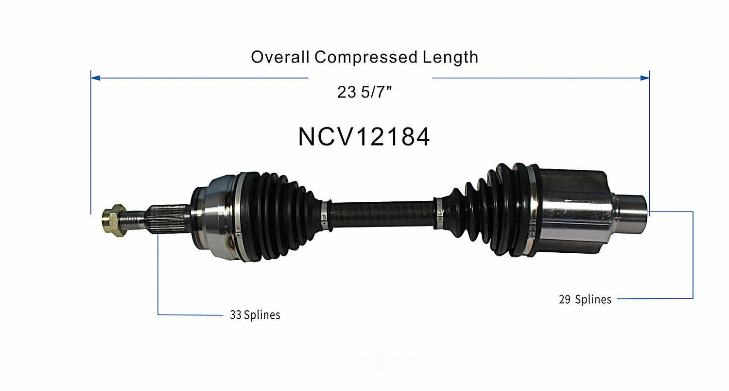 GSP North America NCV12184 CV Axle Assembly