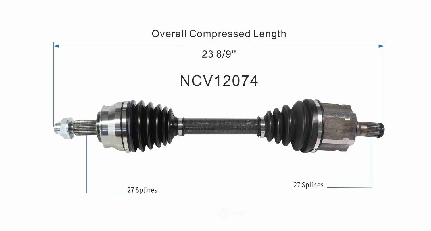 GSP North America NCV12074 CV Axle Assembly