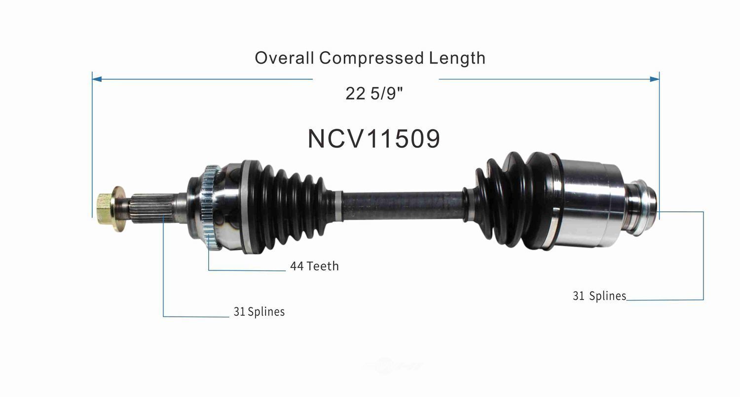 GSP North America NCV11509 CV Axle Assembly