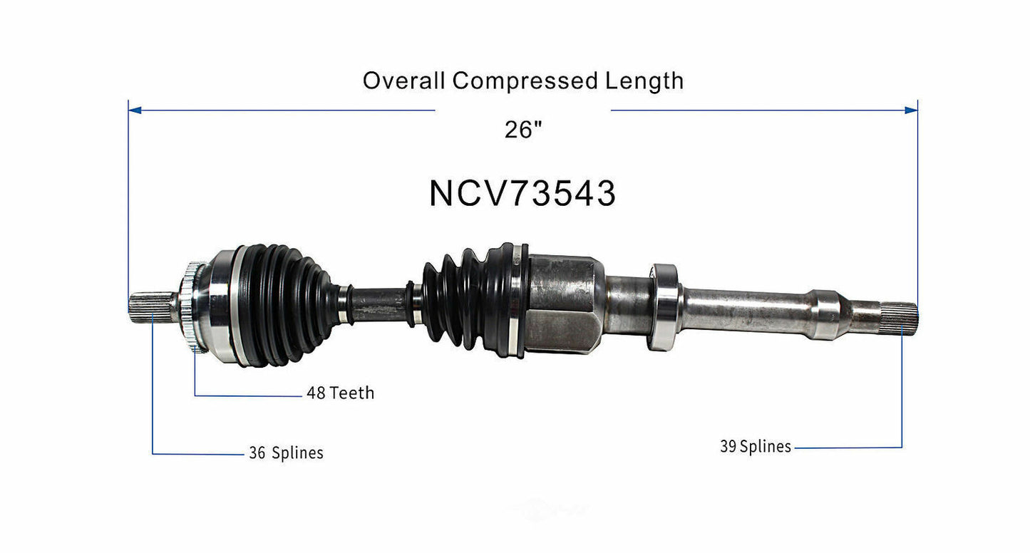 GSP North America NCV73543 CV Axle Assembly