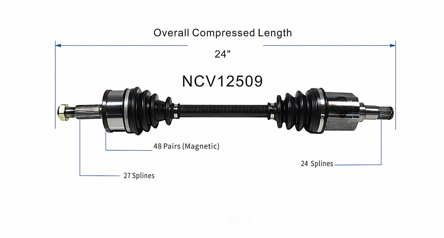 GSP North America NCV12509 CV Axle Assembly
