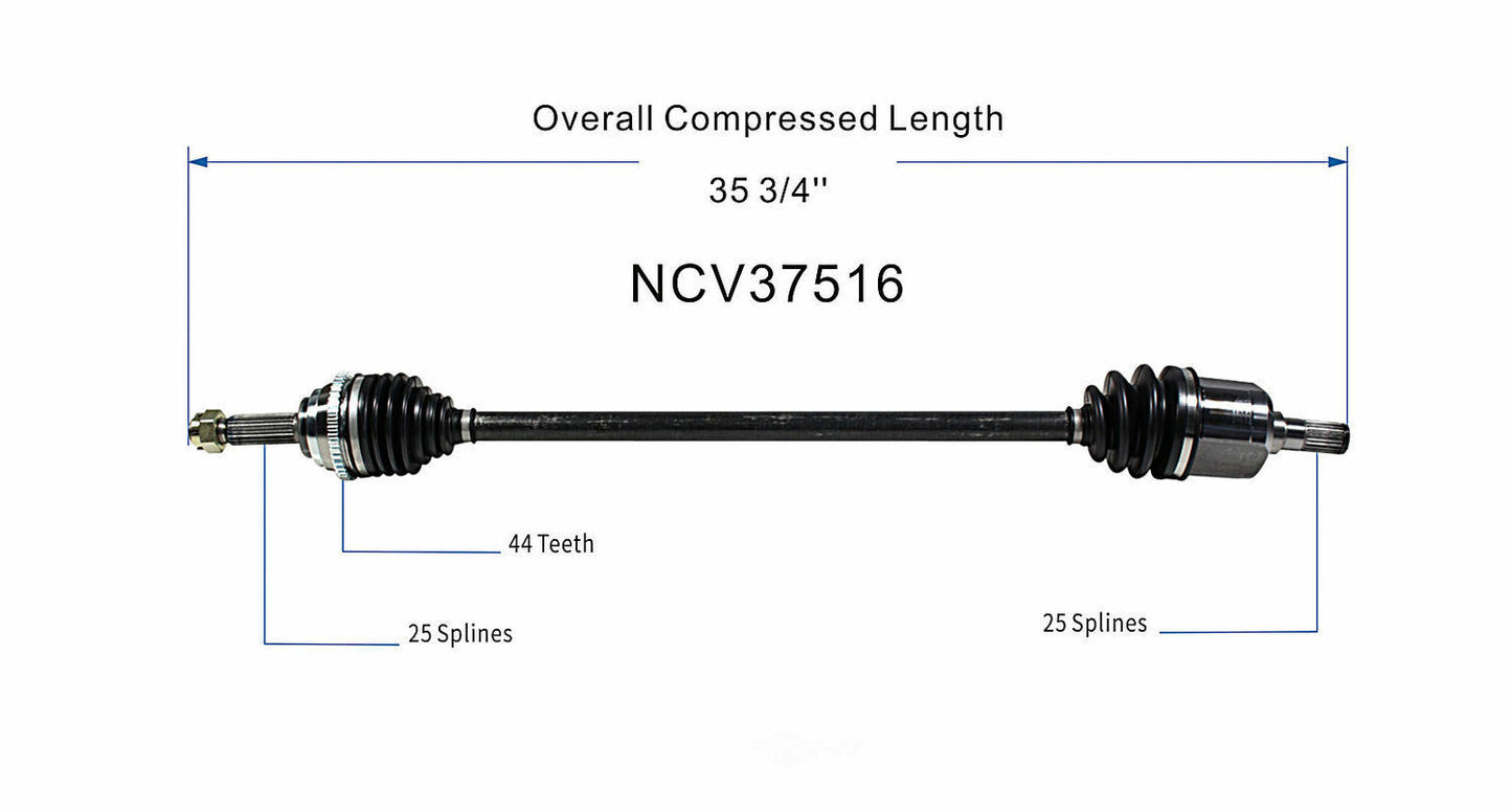 GSP North America NCV37516 CV Axle Assembly