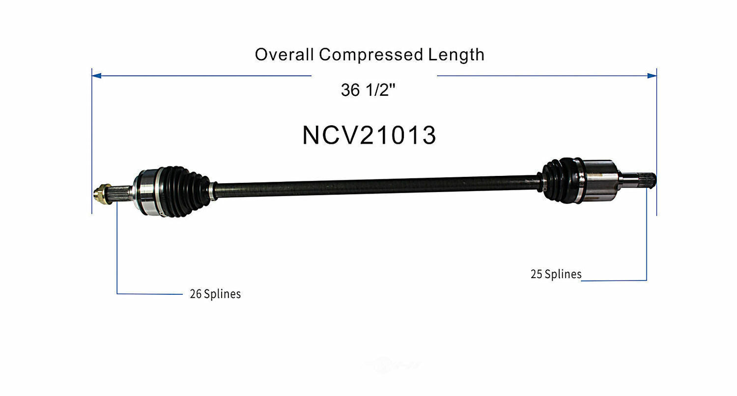 GSP North America NCV21013 CV Axle Assembly