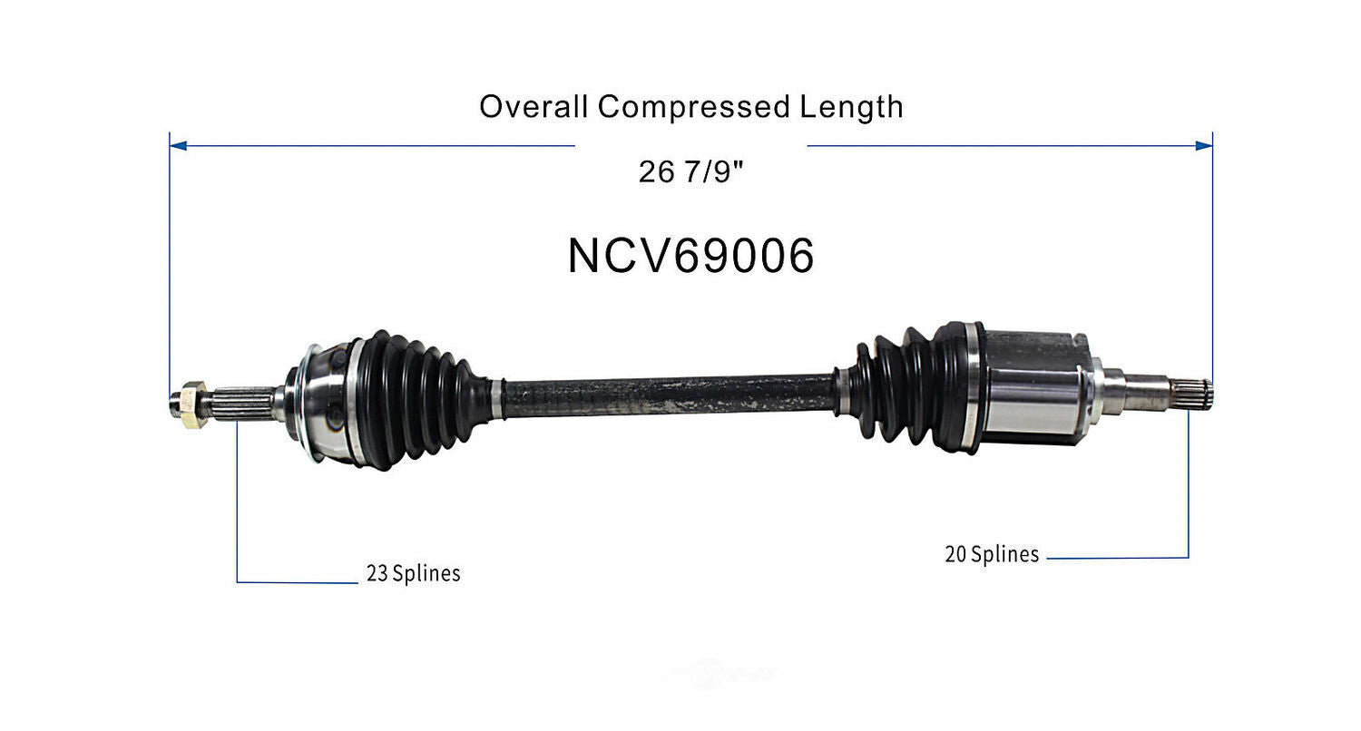 GSP North America NCV69006 CV Axle Assembly