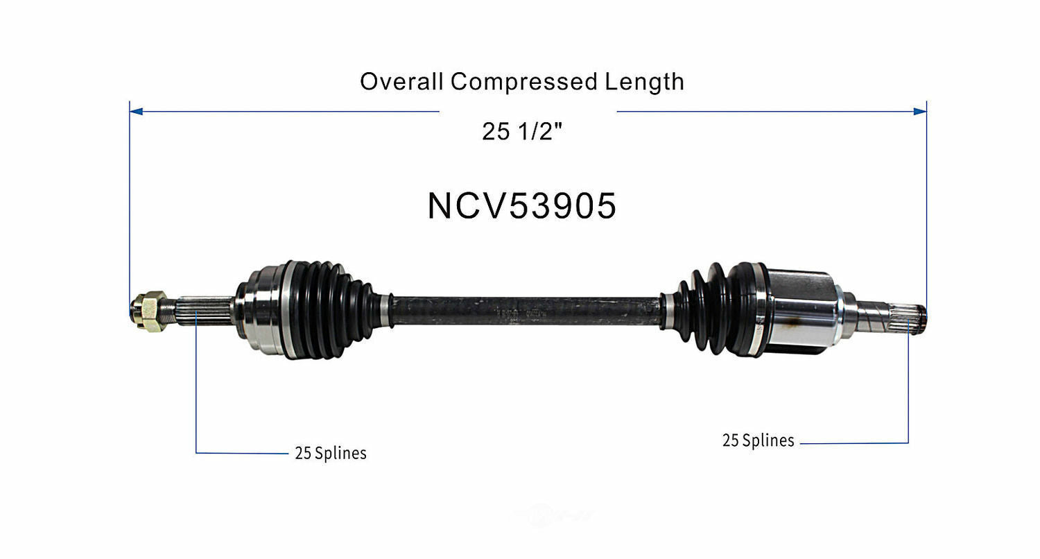 GSP North America NCV53905 CV Axle Assembly