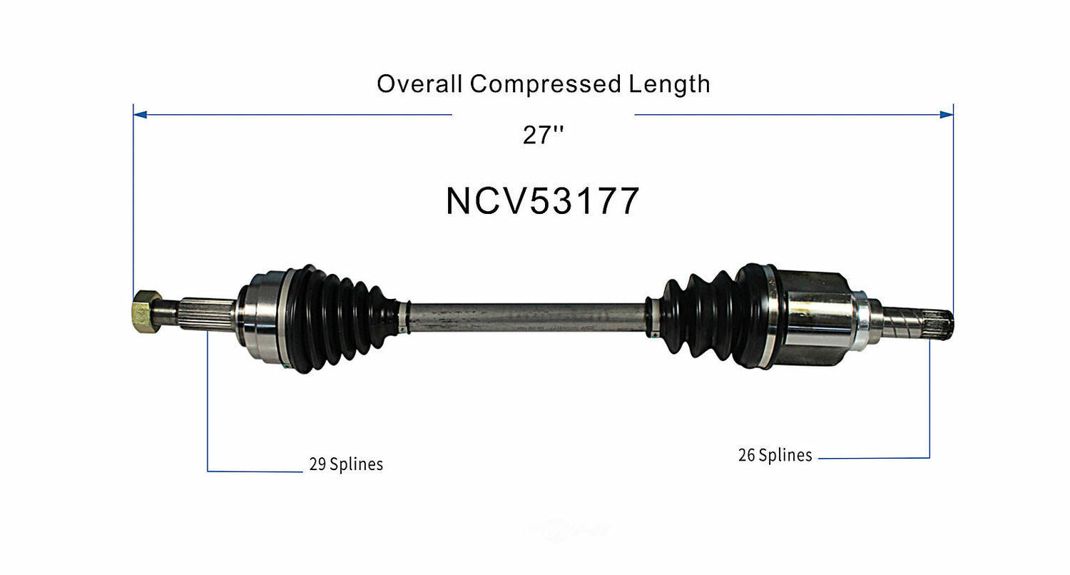 GSP North America NCV53177 CV Axle Assembly