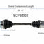 GSP North America NCV68502 CV Axle Assembly