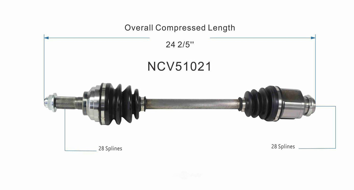 GSP North America NCV51021 CV Axle Assembly