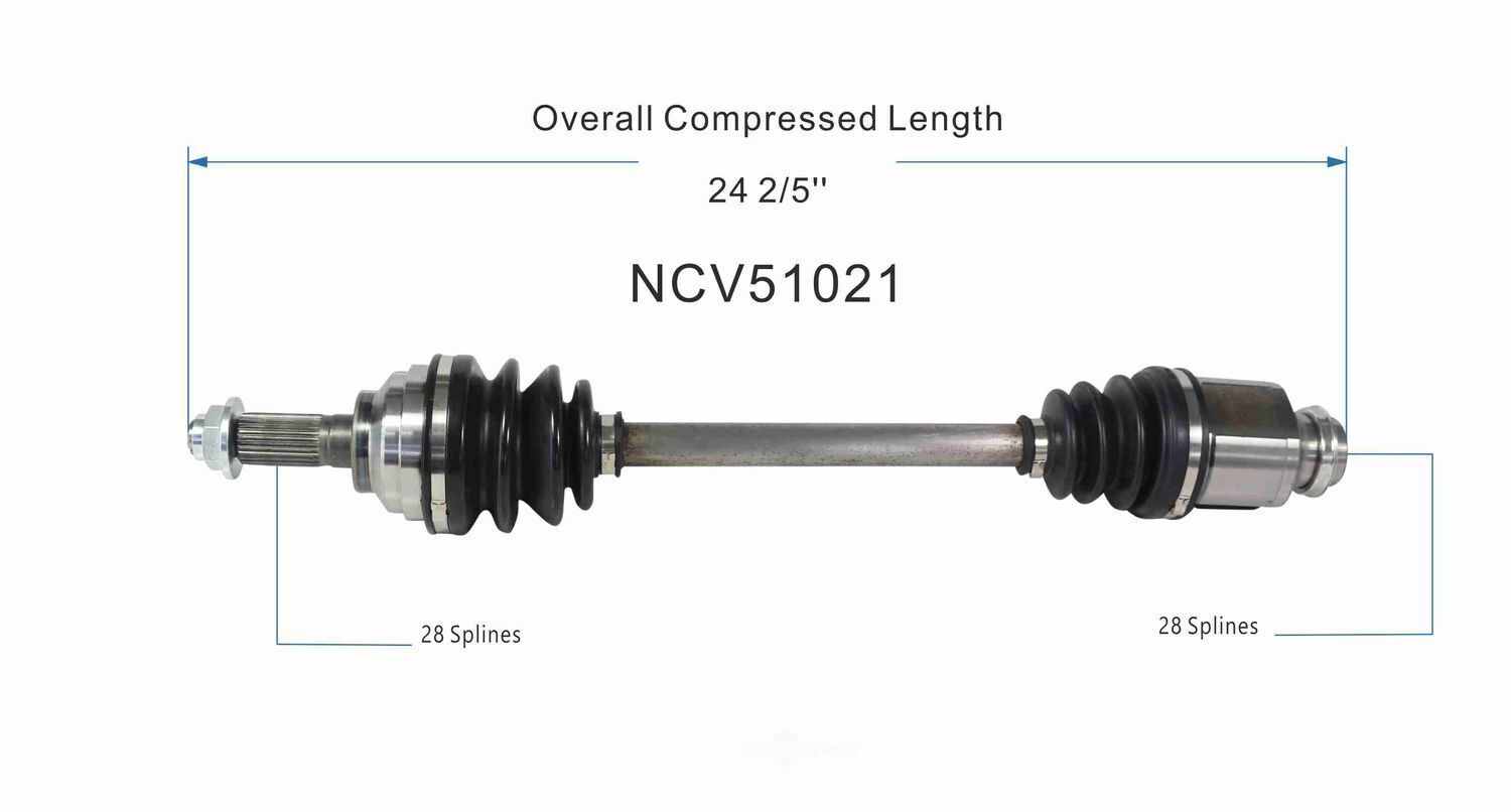 GSP North America NCV51021 CV Axle Assembly
