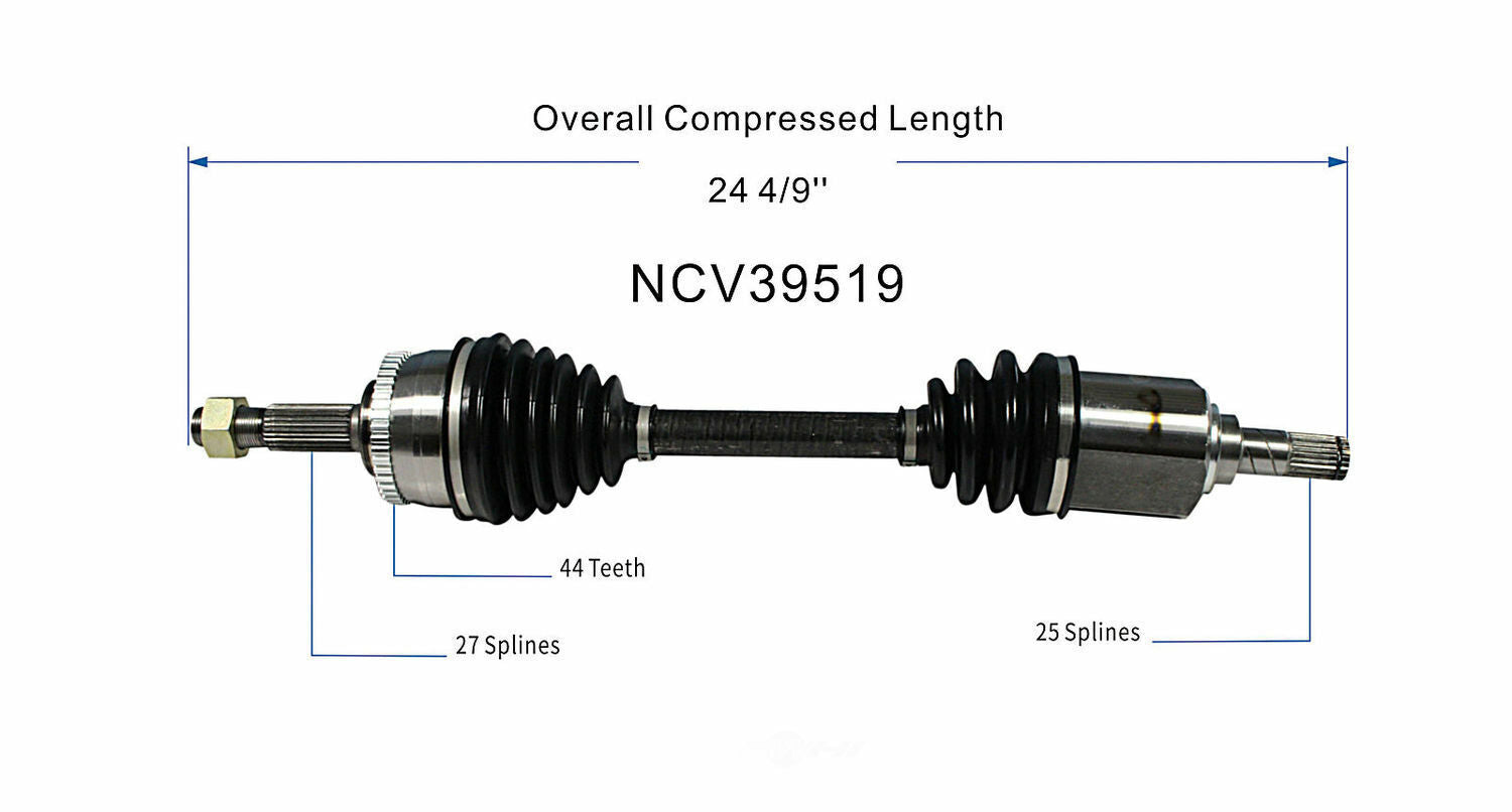 GSP North America NCV39519 CV Axle Assembly