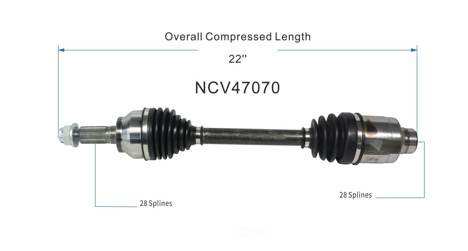 GSP North America NCV47070 CV Axle Assembly