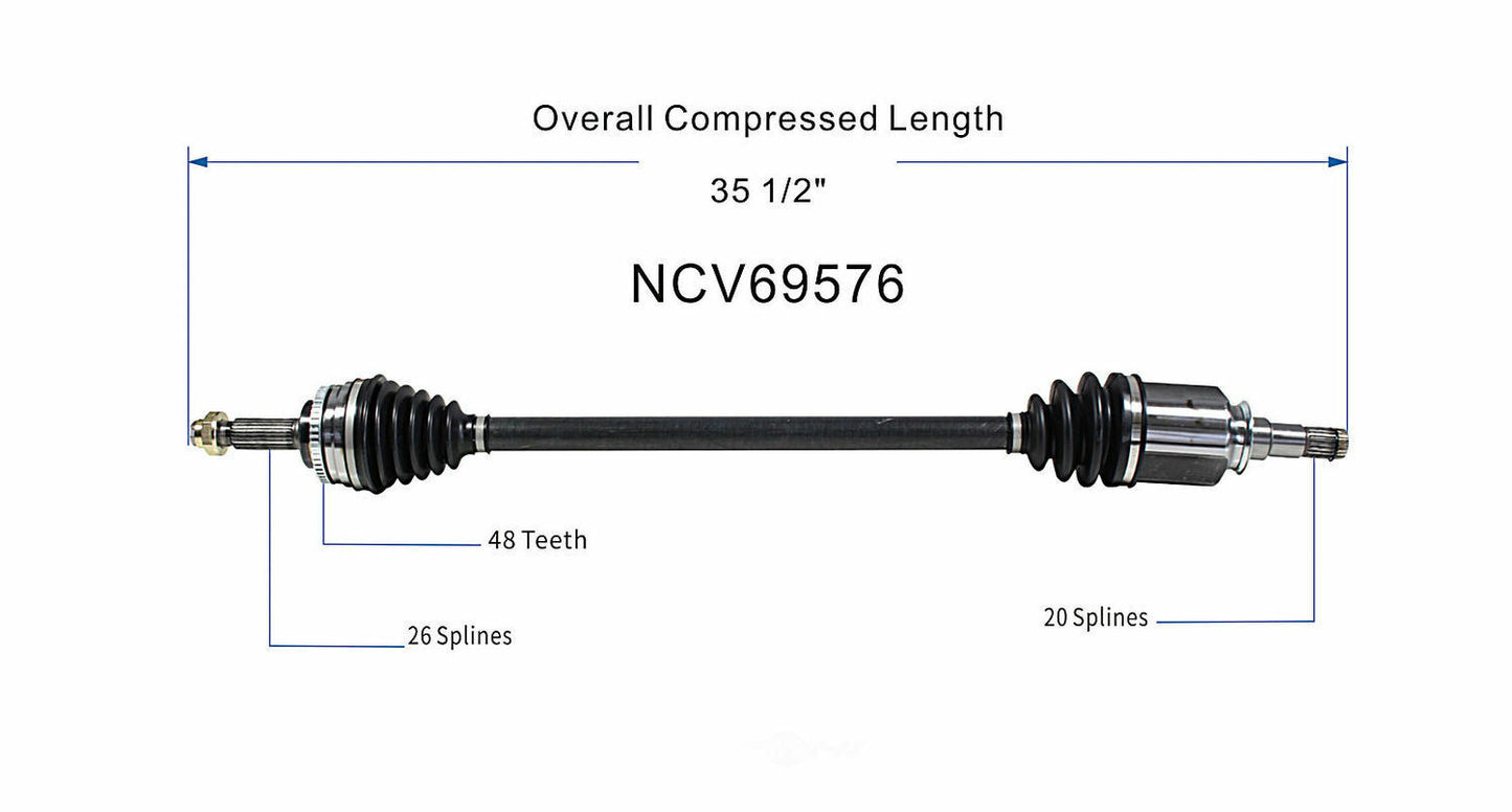 GSP North America NCV69576 CV Axle Assembly