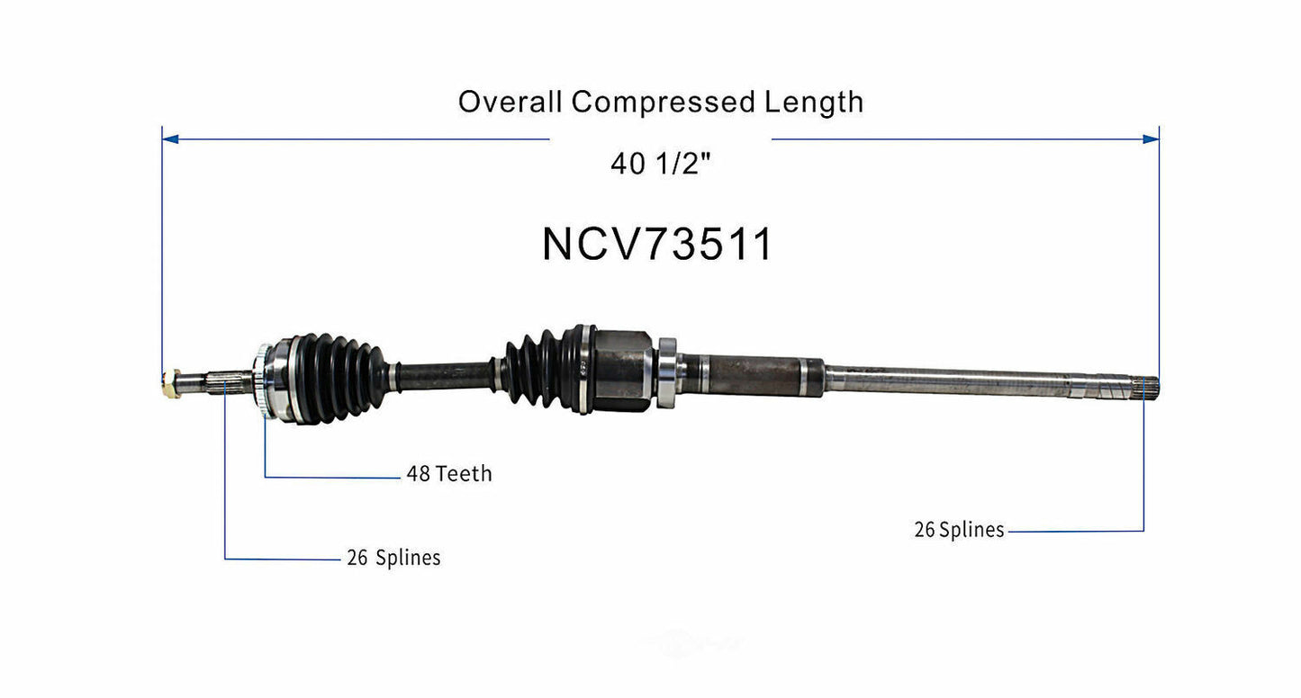 GSP North America NCV73511 CV Axle Assembly