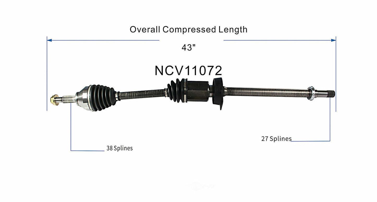 GSP North America NCV11072 CV Axle Assembly