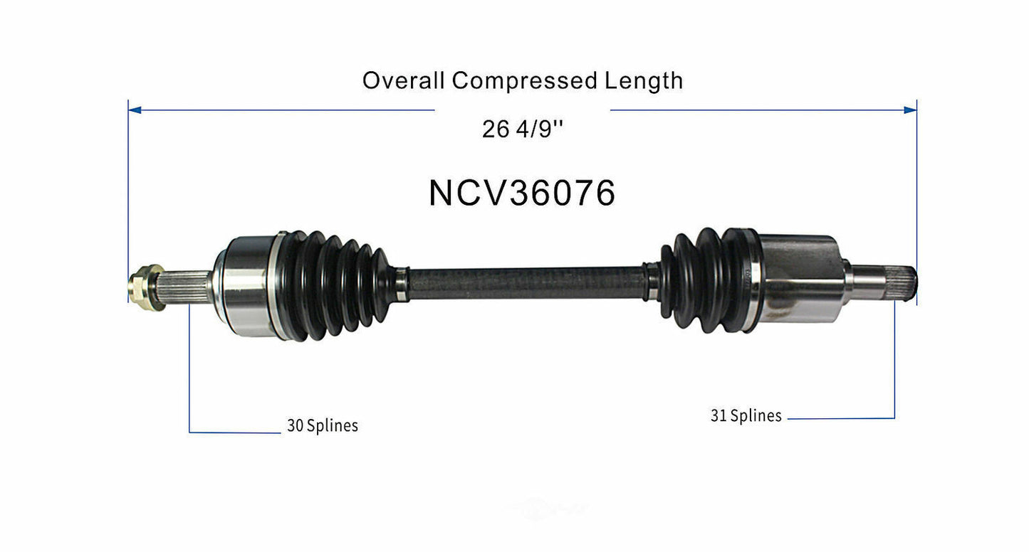 GSP North America NCV36076 CV Axle Assembly