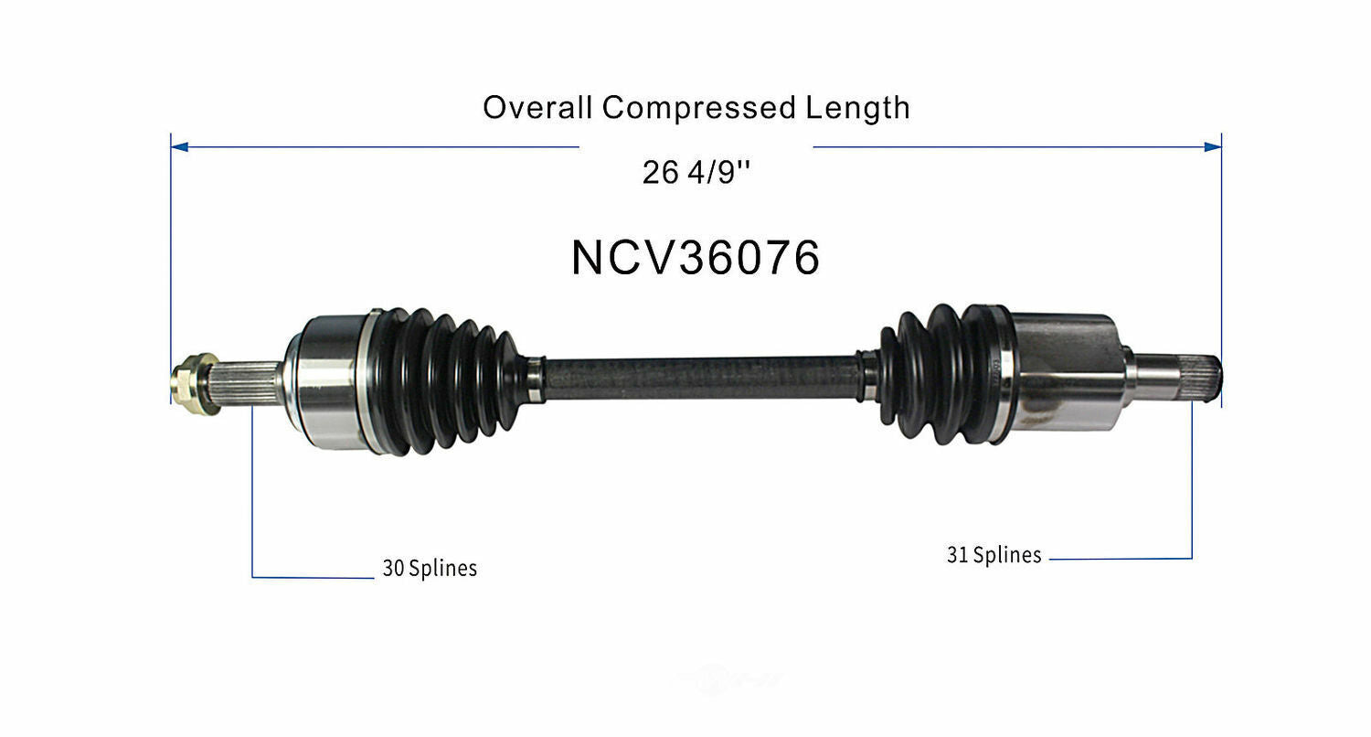 GSP North America NCV36076 CV Axle Assembly