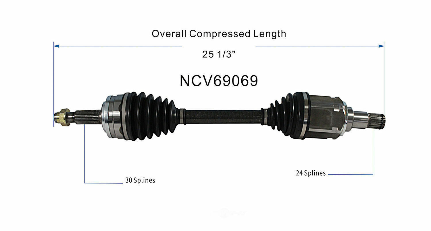 GSP North America NCV69069 CV Axle Assembly