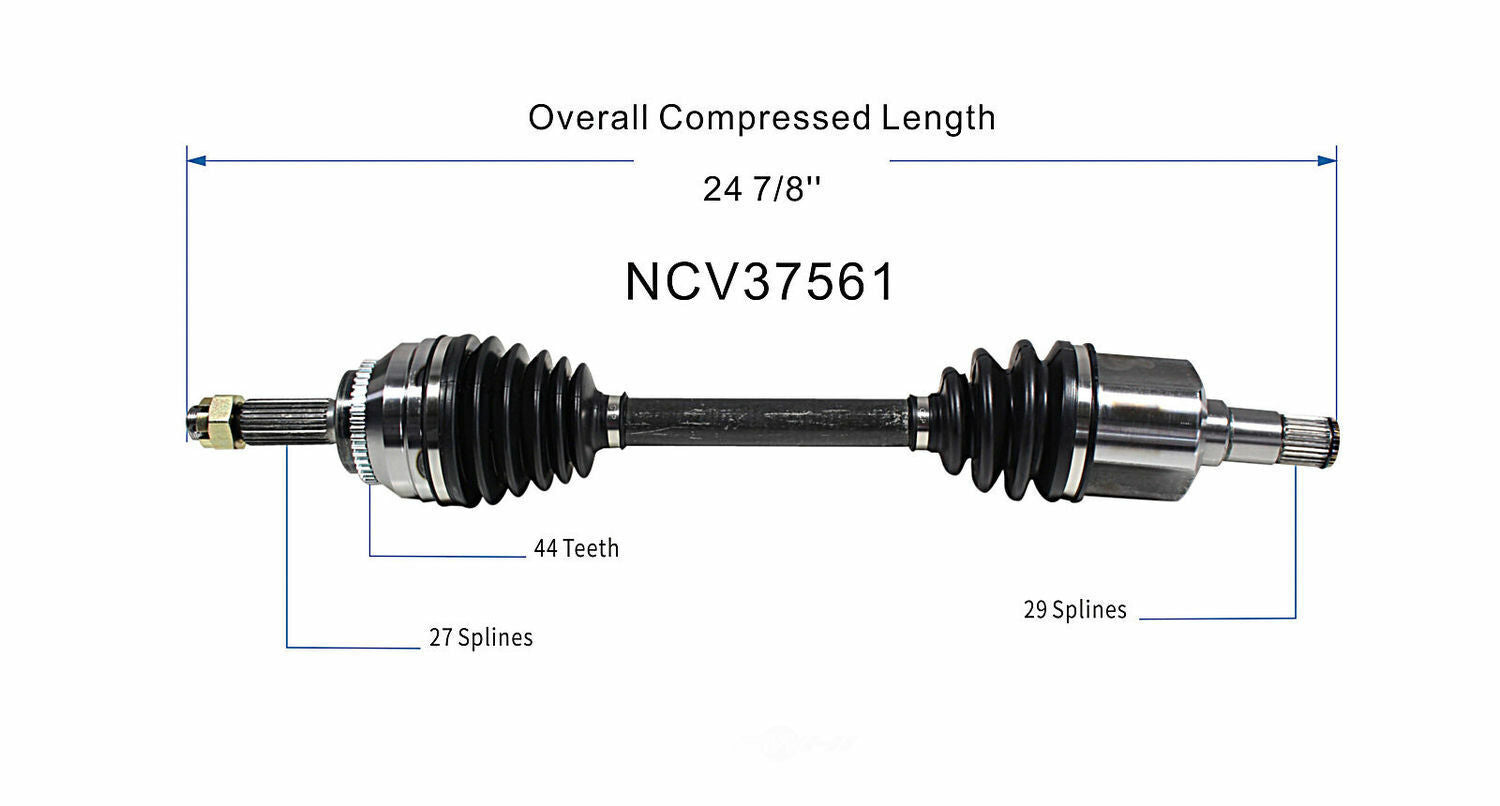 GSP North America NCV37561 CV Axle Assembly