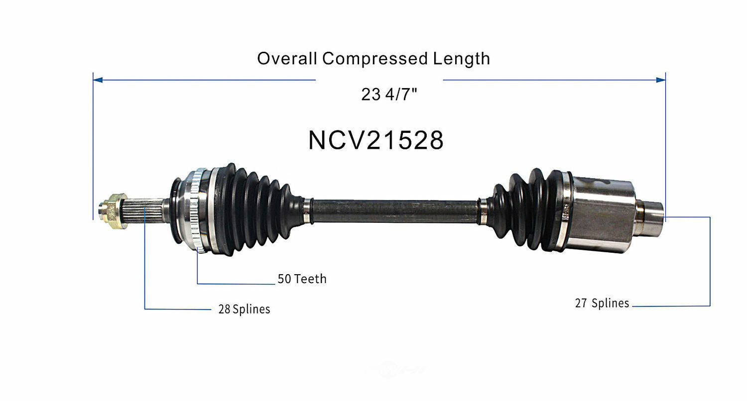GSP North America NCV21528 CV Axle Assembly