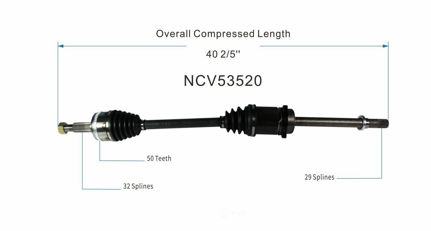 GSP North America NCV53520 CV Axle Assembly