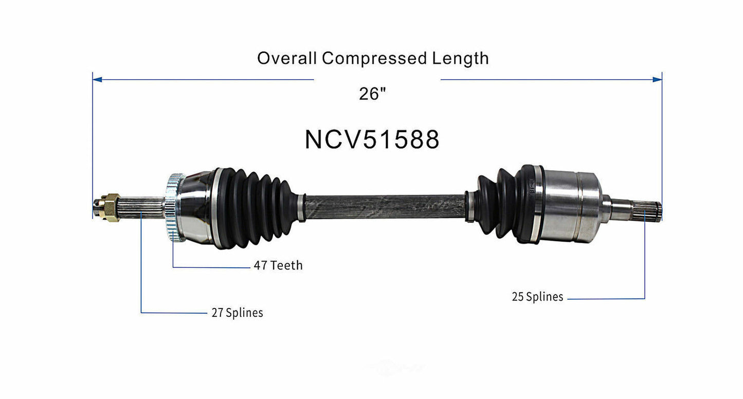 GSP North America NCV51588 CV Axle Assembly