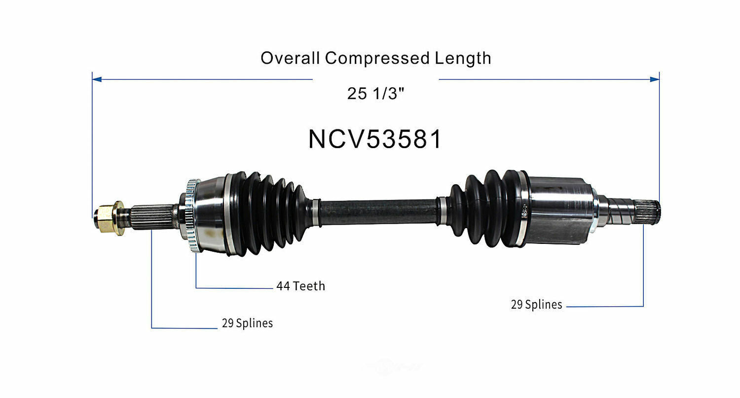 GSP North America NCV53581 CV Axle Assembly