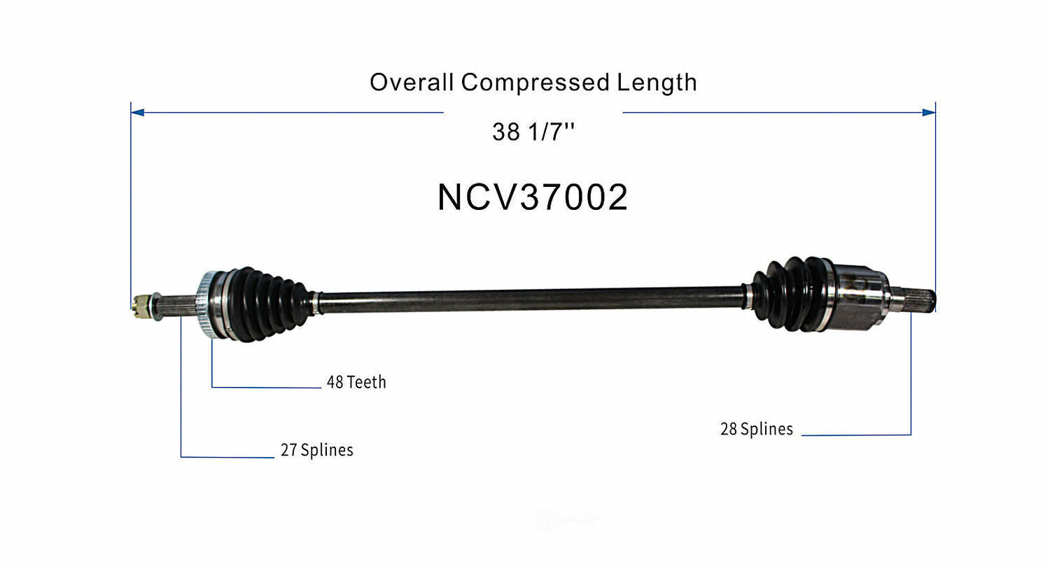 GSP North America NCV37002 CV Axle Assembly