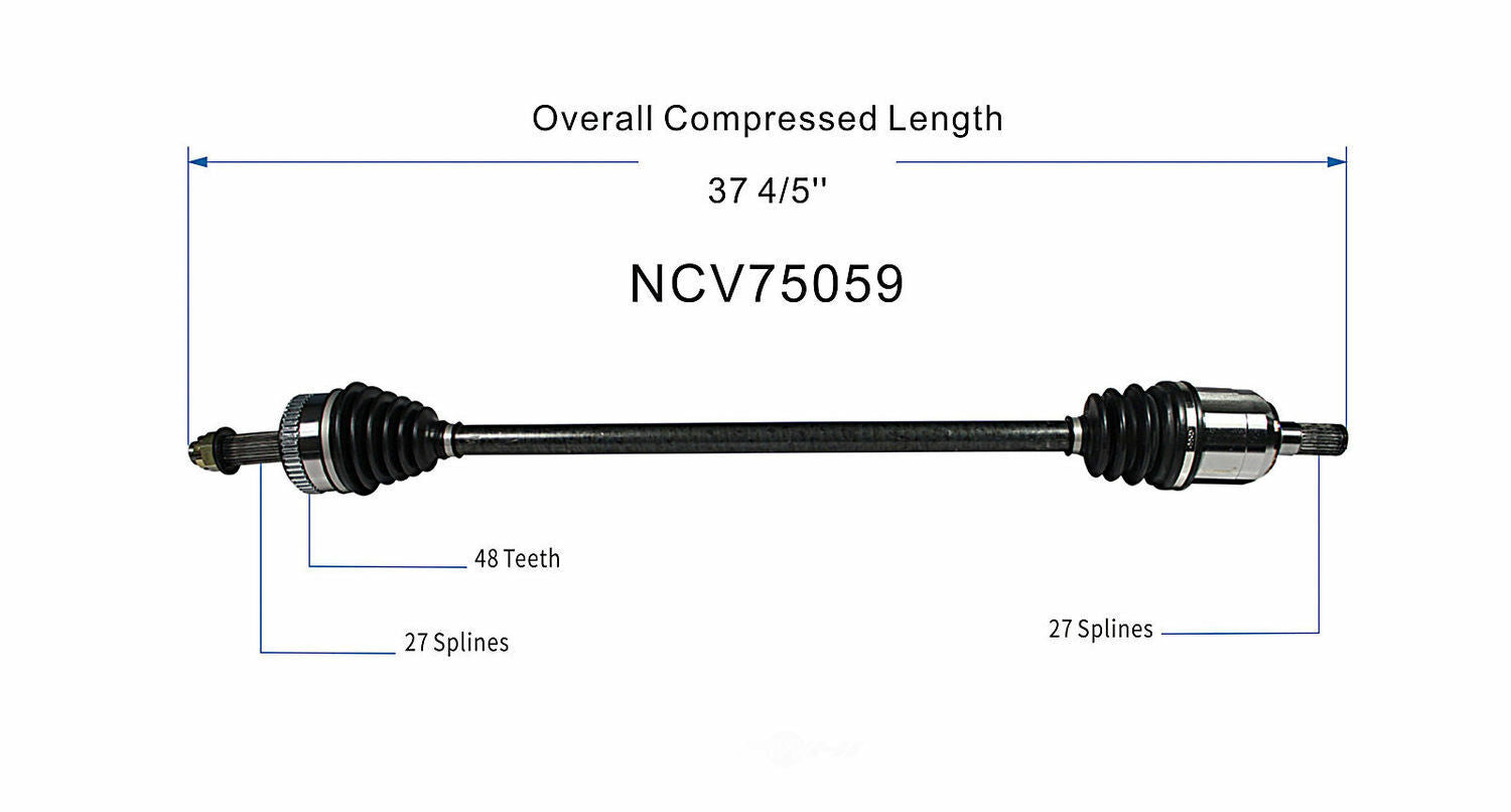 GSP North America NCV75059 CV Axle Assembly