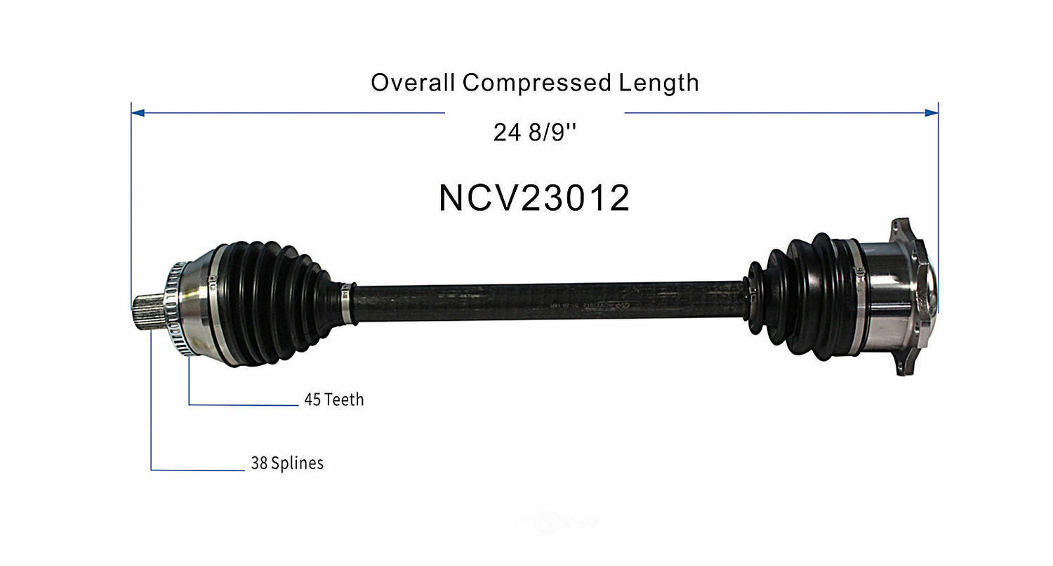 GSP North America NCV23012 CV Axle Assembly