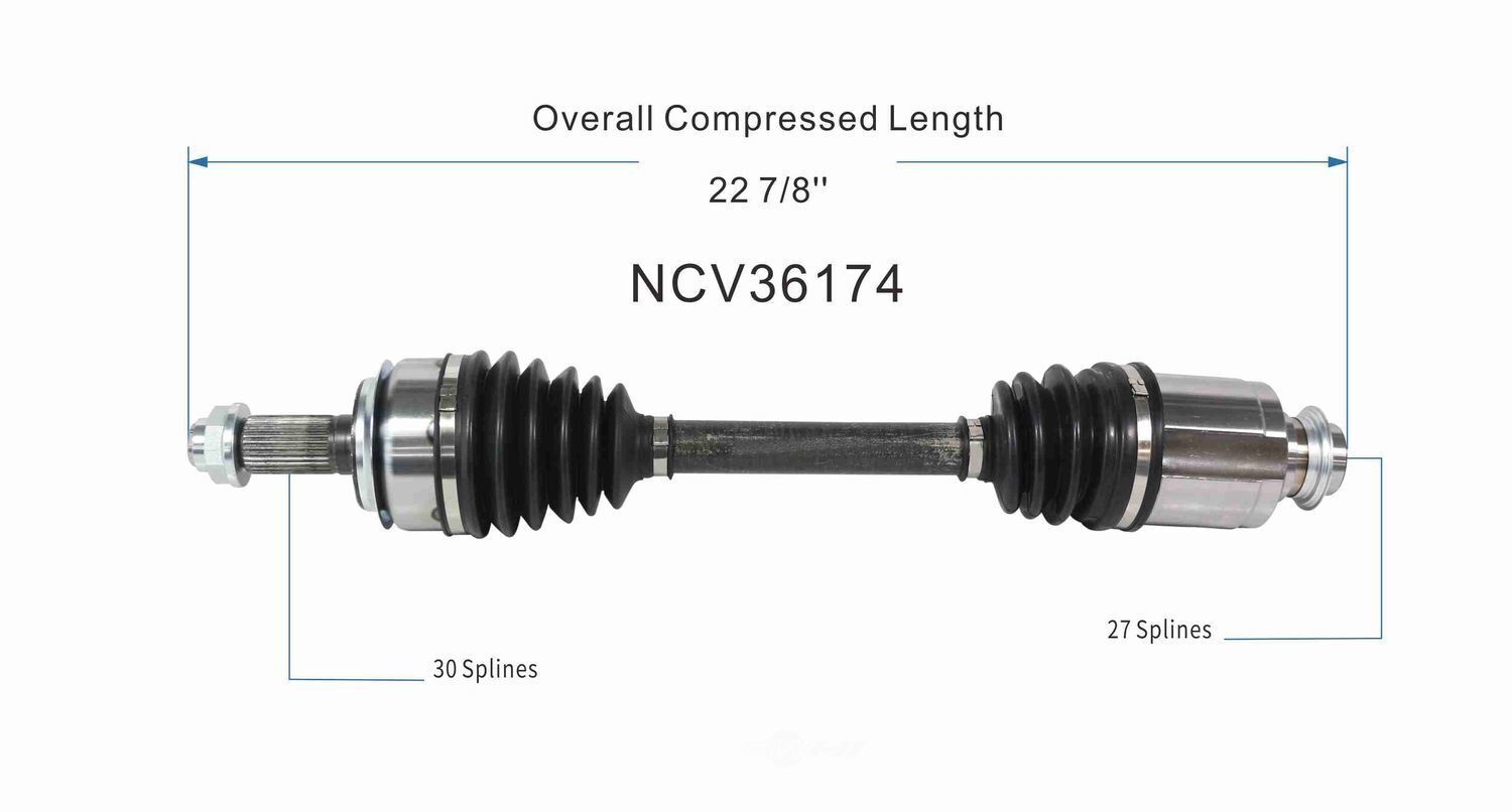 GSP North America NCV36174 CV Axle Assembly