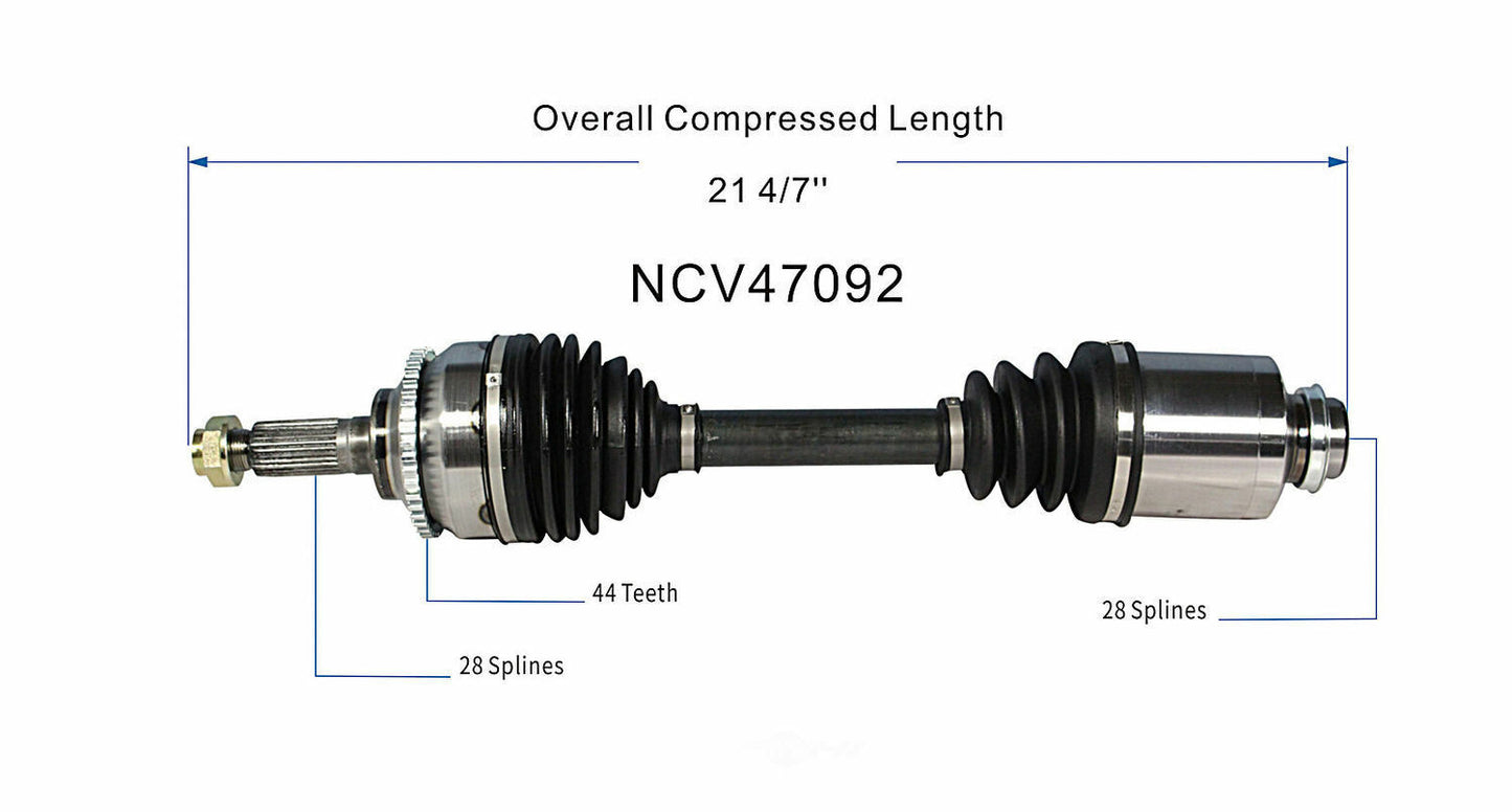 GSP North America NCV47092 CV Axle Assembly