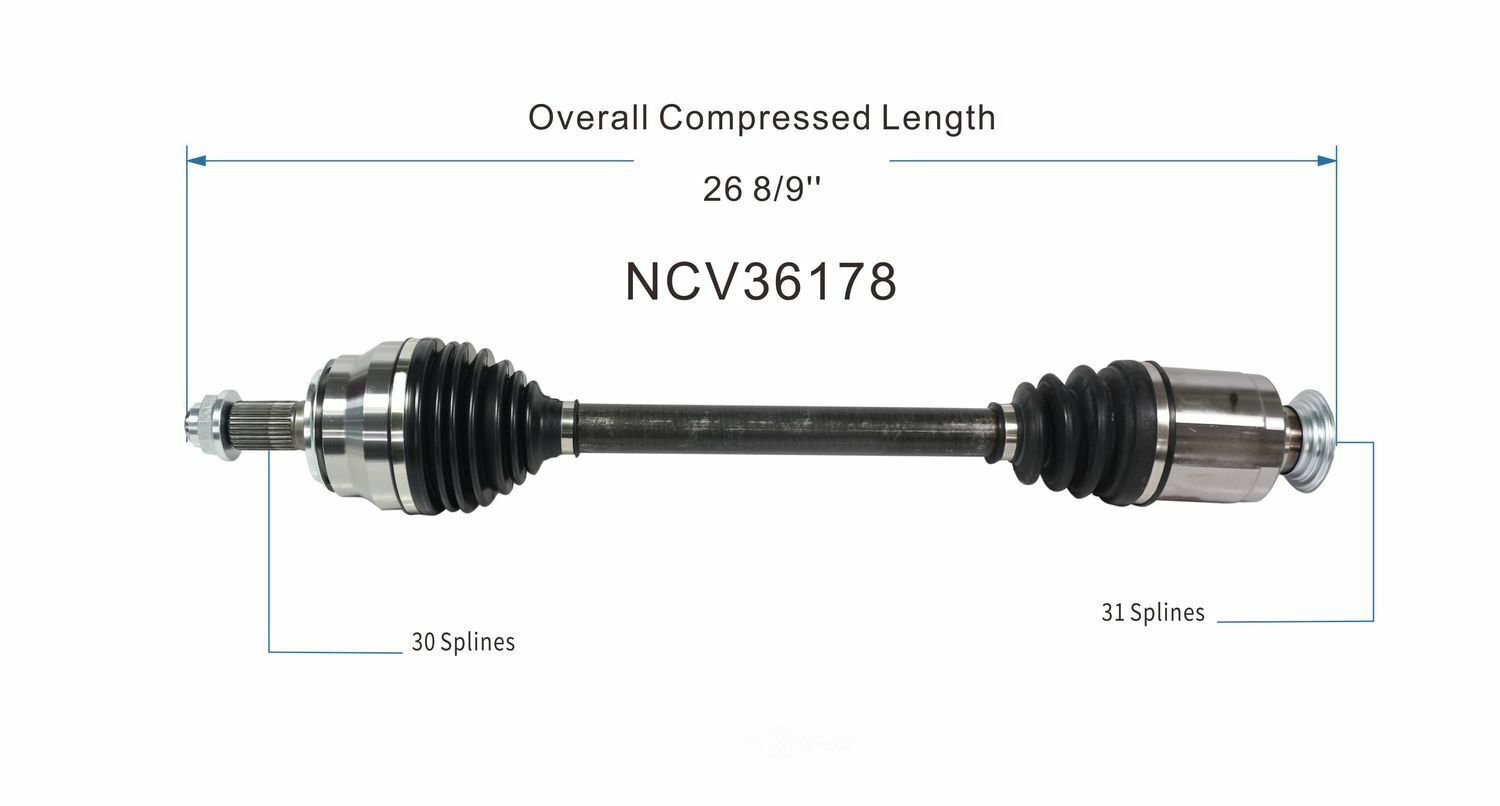 GSP North America NCV36178 CV Axle Assembly