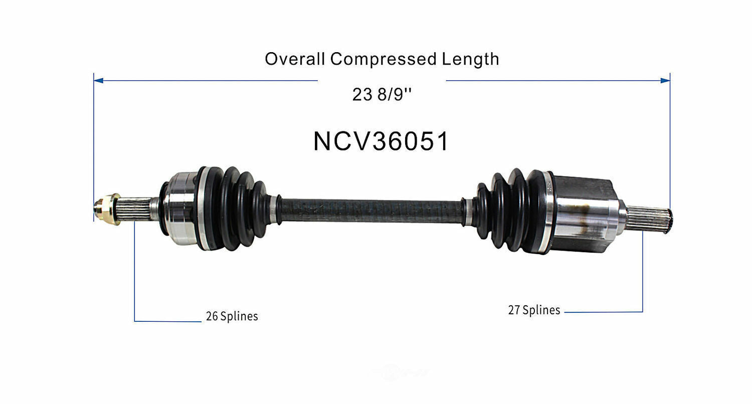 GSP North America NCV36051 CV Axle Assembly