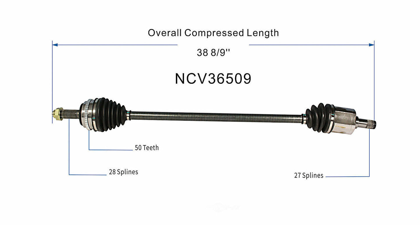 GSP North America NCV36509 CV Axle Assembly