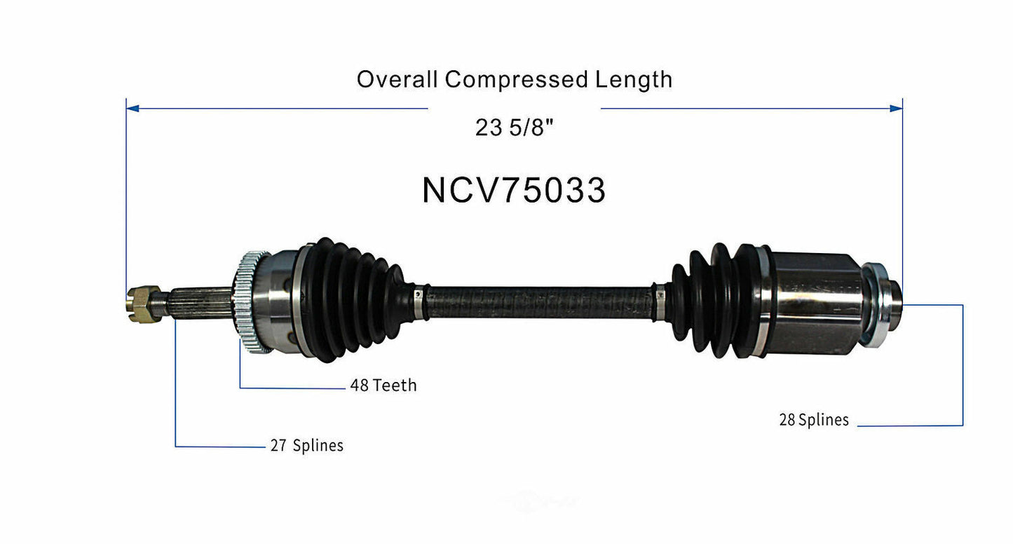 GSP North America NCV75033 CV Axle Assembly