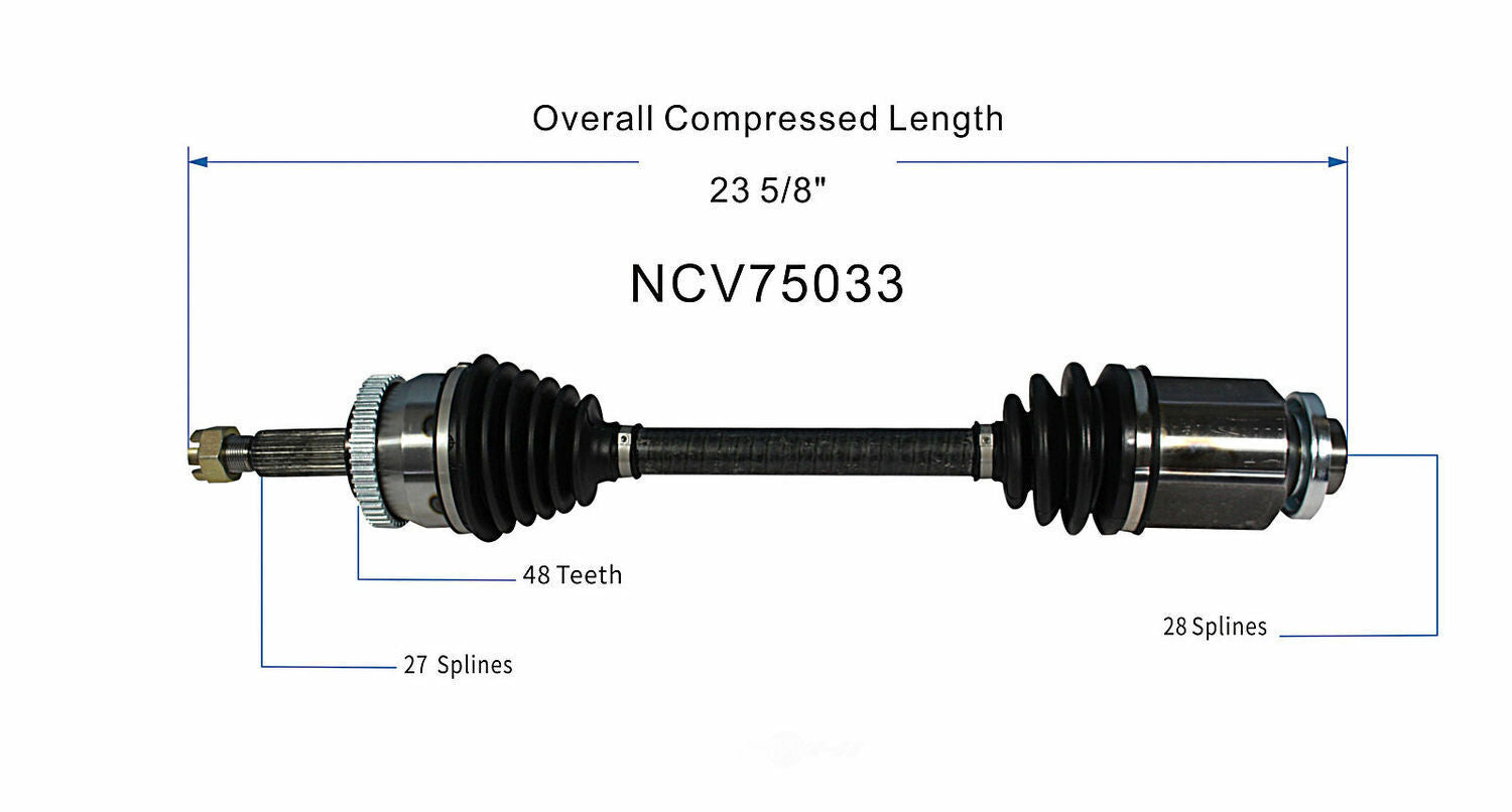 GSP North America NCV75033 CV Axle Assembly