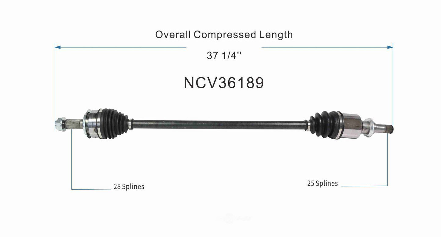 GSP North America NCV36189 CV Axle Assembly